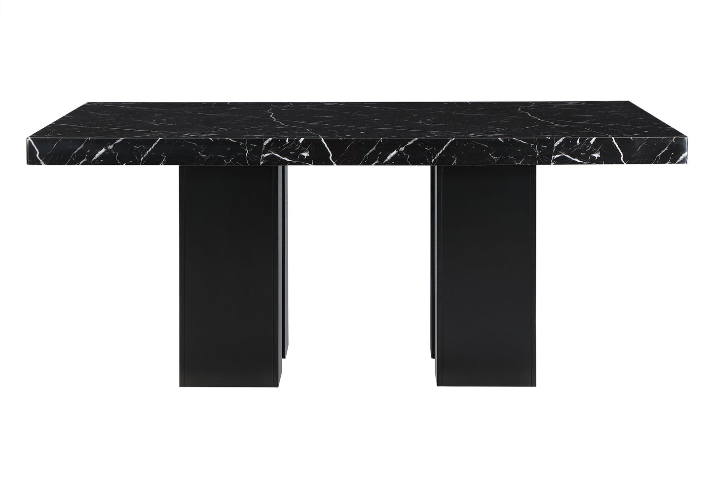 BLACK MARBLE DINING TABLE