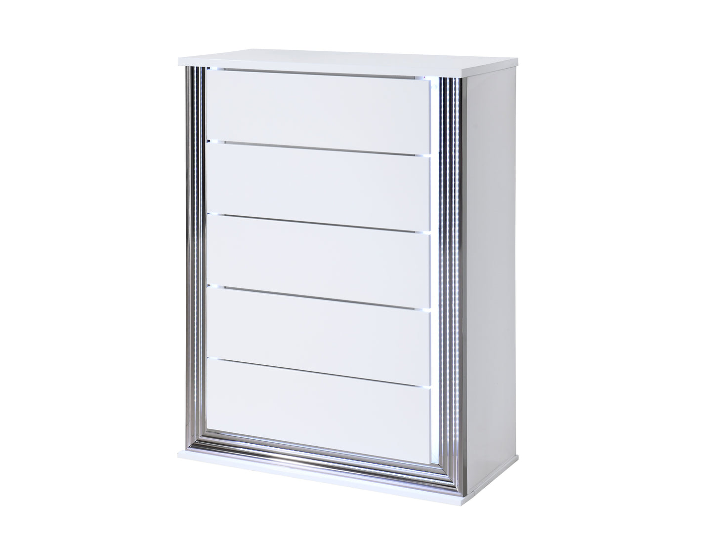 Ylime Smooth White LED Bedroom Collection