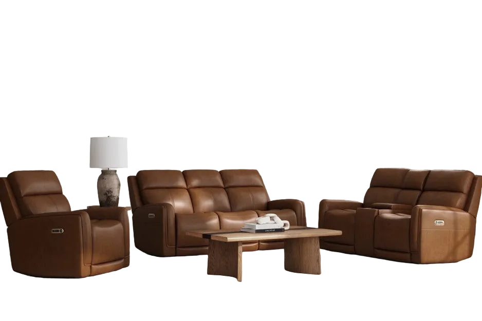 Alister Power Gliding Sofa with Power Headrests & Lumbar - Leather 734-72