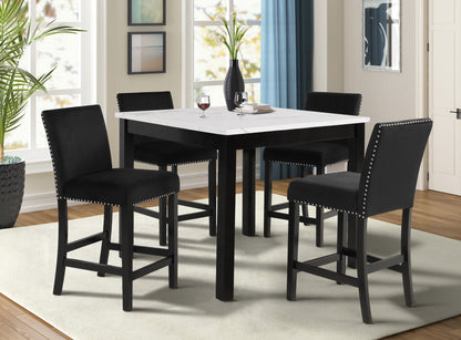 Black Velvet Lennon Counter Height Dining Collection