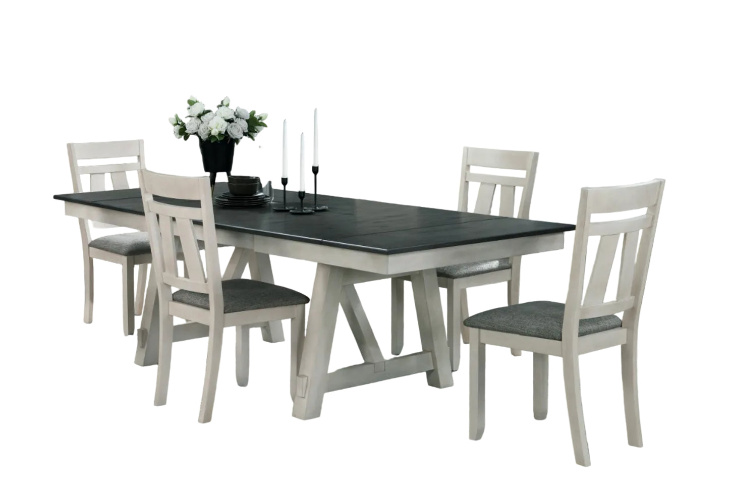 Maribelle Chalk Warm Grey Dining Collection