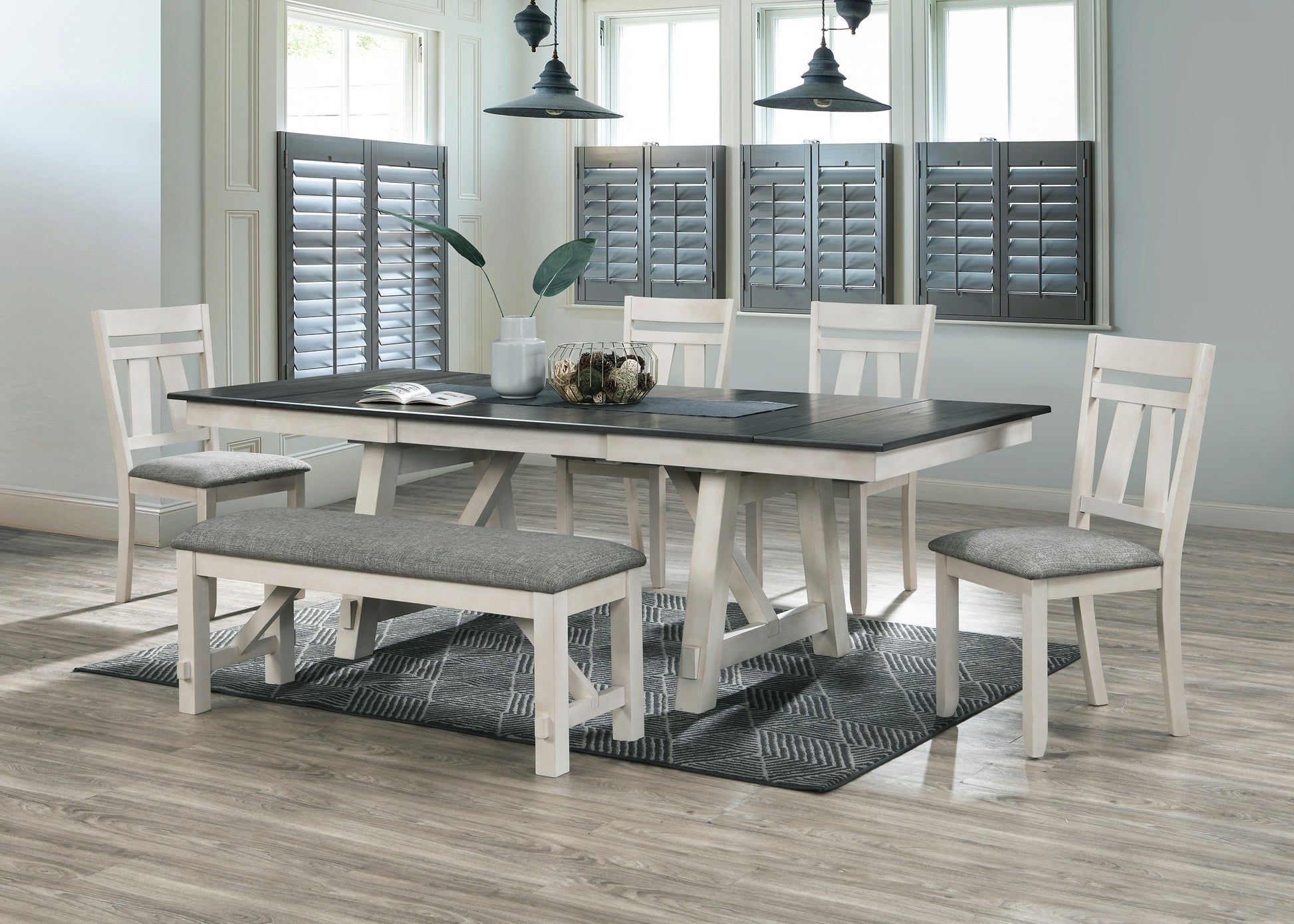 Maribelle Chalk Warm Grey Dining Collection