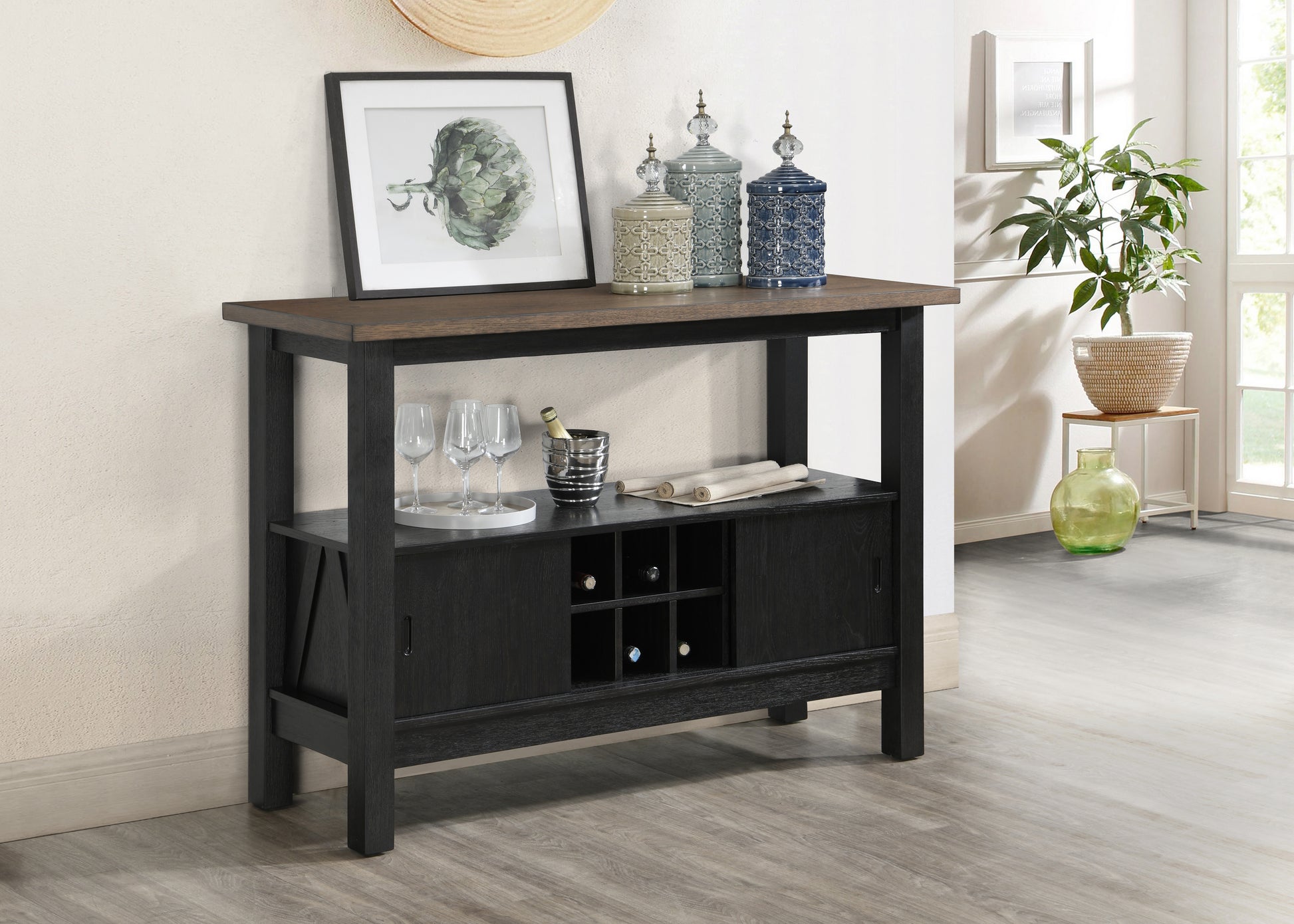 Maribelle Wheat Charcoal Dining Collection