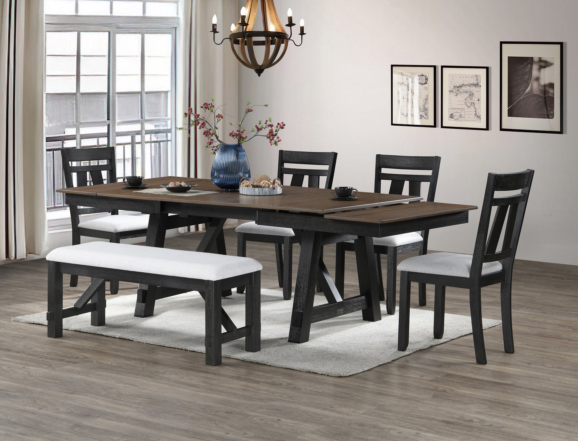 Maribelle Wheat Charcoal Dining Collection