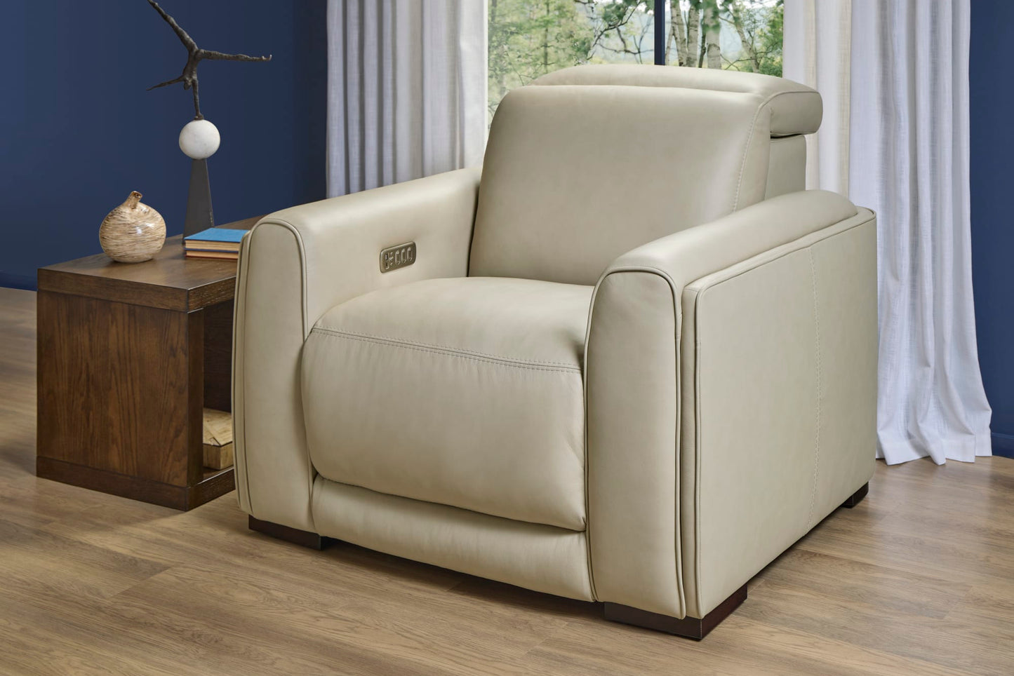 Sola Power Recliner with Power Headrest, Lumbar, Heat & Massage