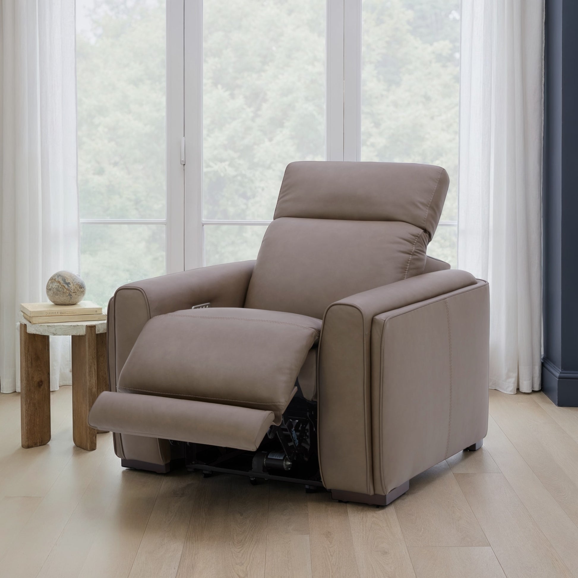 Sola Power Recliner with Power Headrest, Lumbar, Heat & Massage