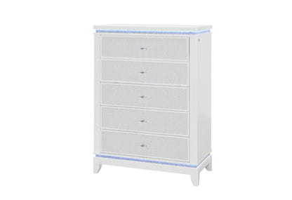 Alina White LED Bedroom Collection