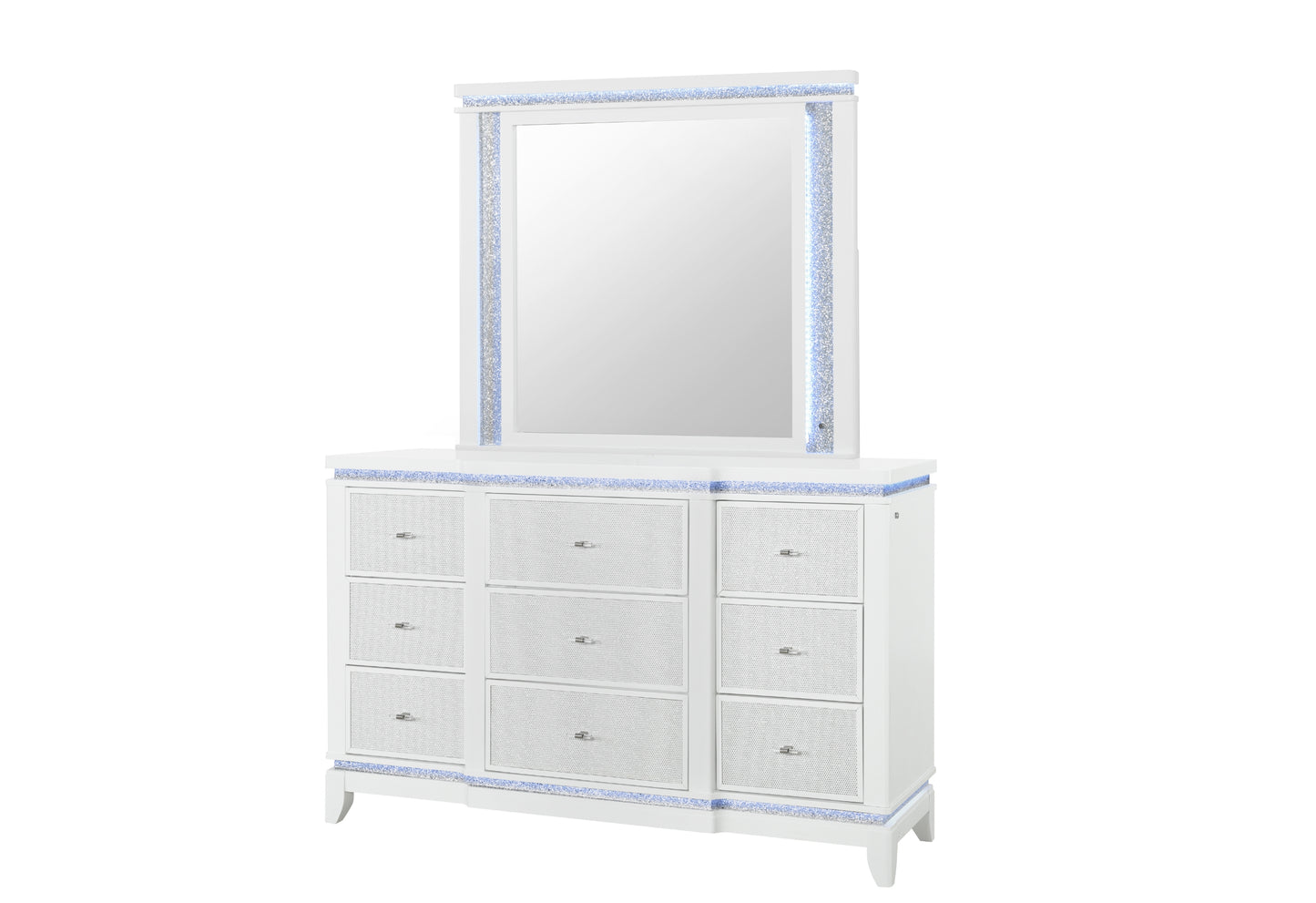 Alina White LED Bedroom Collection