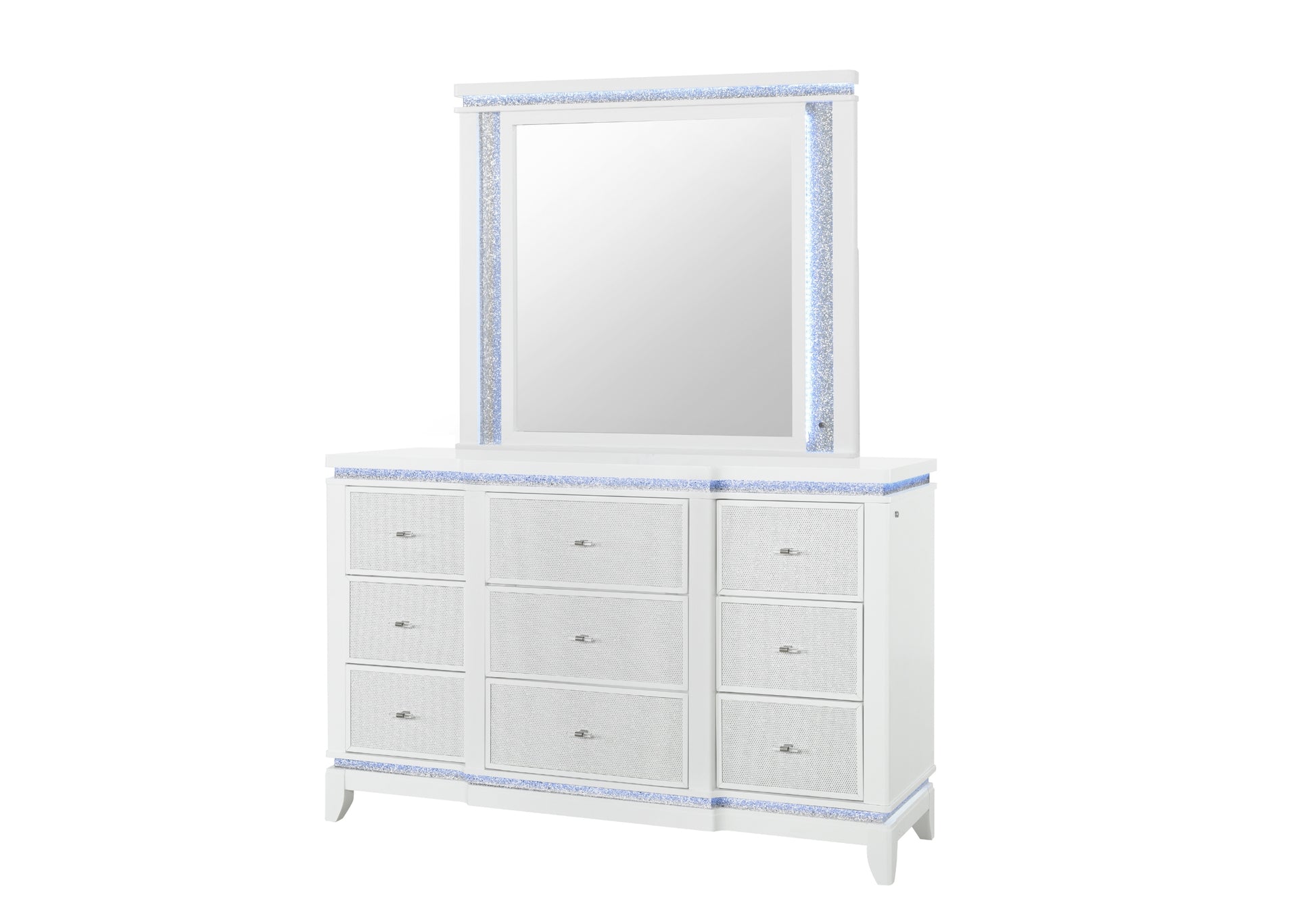Alina White LED Bedroom Collection