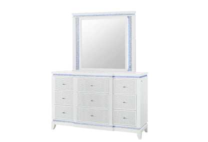 Alina White LED Bedroom Collection