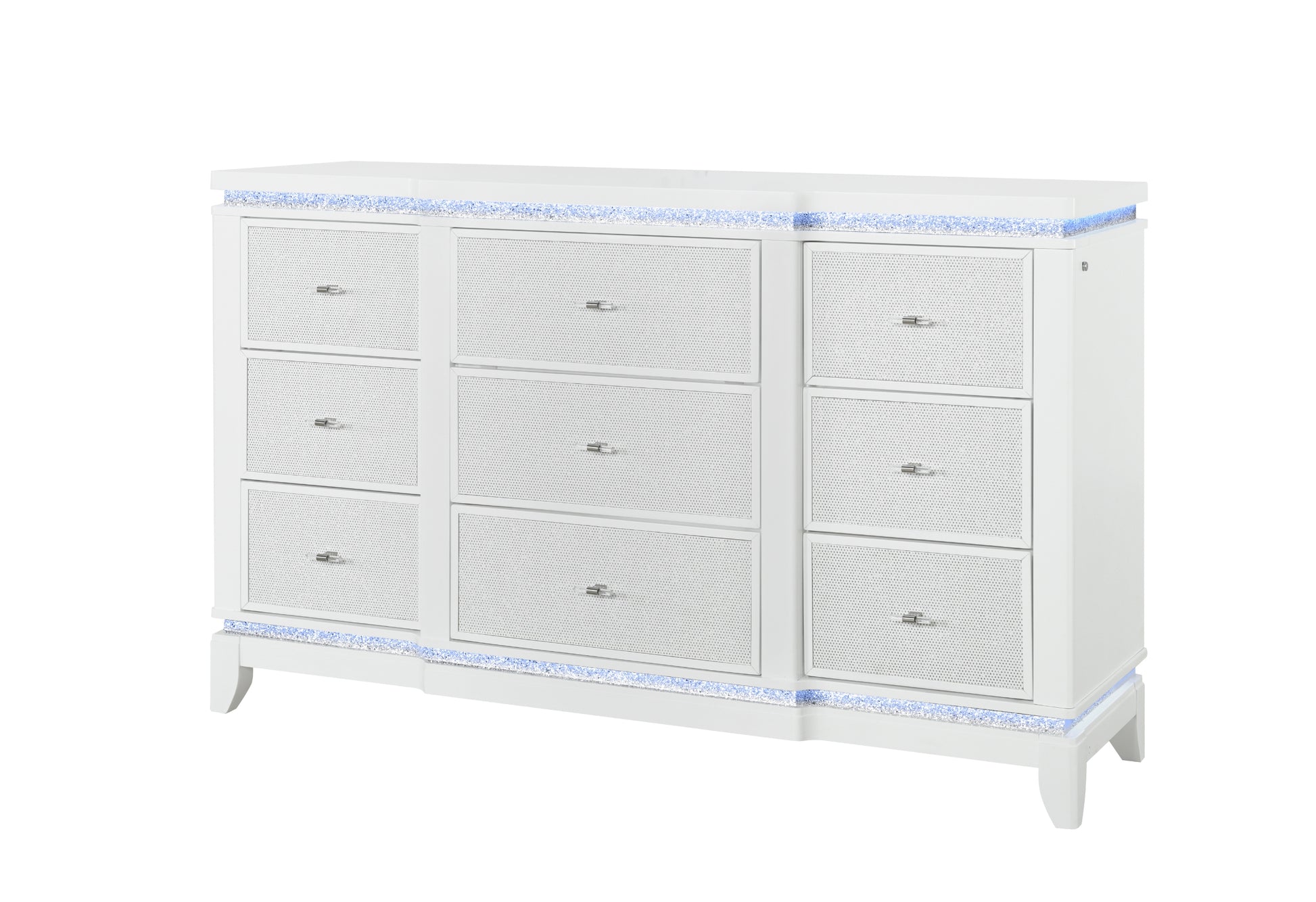 Alina White LED Bedroom Collection