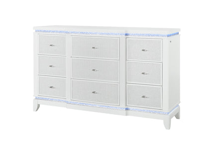 Alina White LED Bedroom Collection