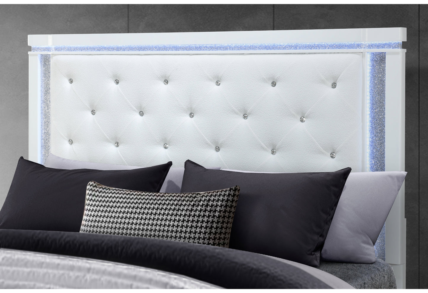 Alina White LED Bedroom Collection