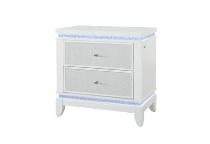 Alina White LED Bedroom Collection