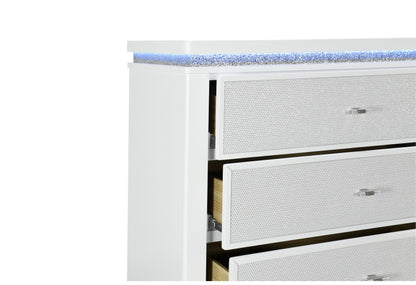 Alina White LED Bedroom Collection