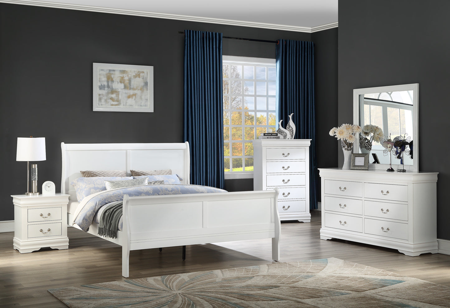 Louis Philip White Bedroom Collection