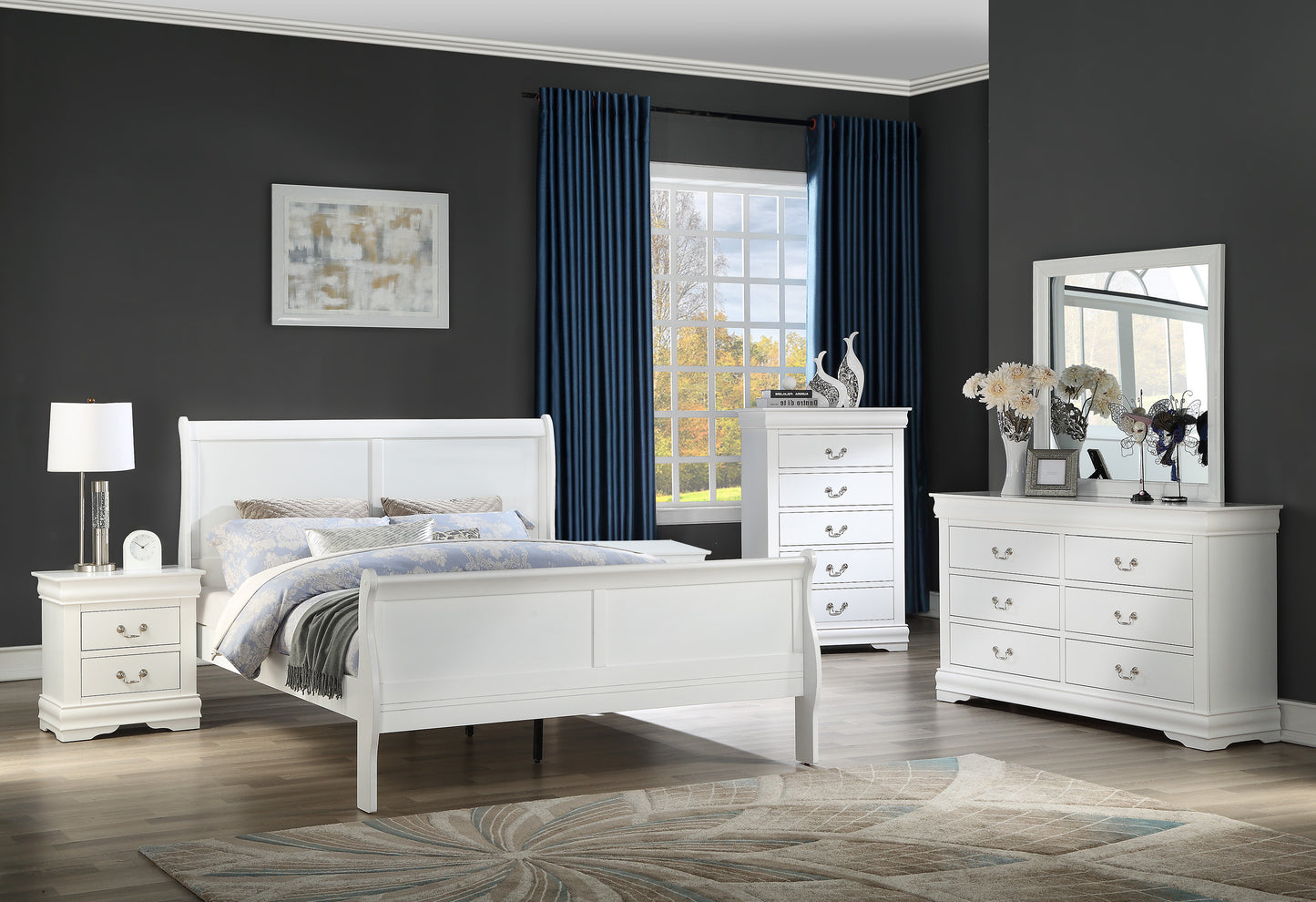 Louis Philip White Bedroom Collection