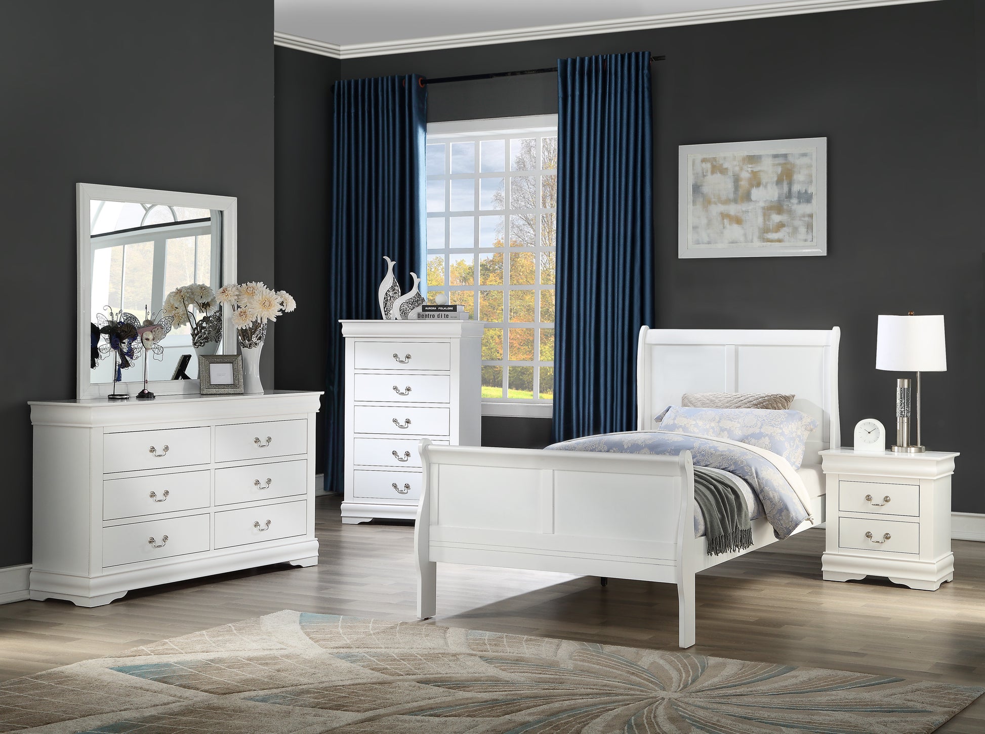 Louis Philip White Bedroom Collection