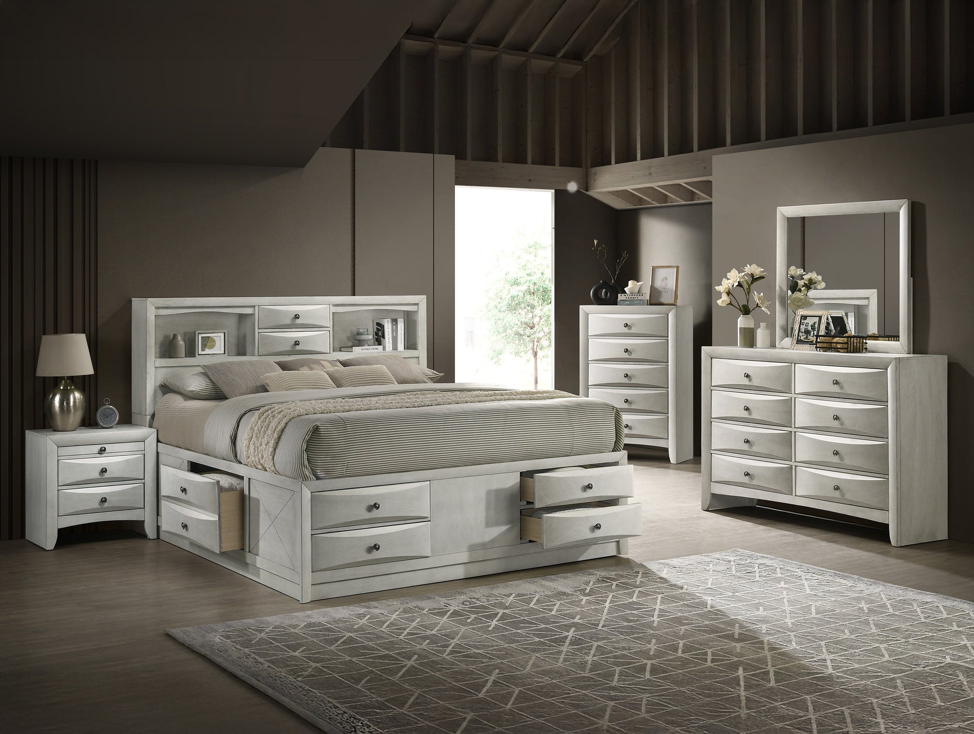 Emily White Bedroom Collection