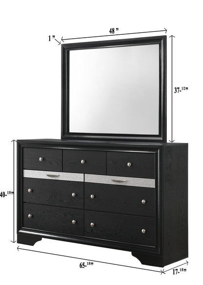 Regata Black Silver Bedroom Collection