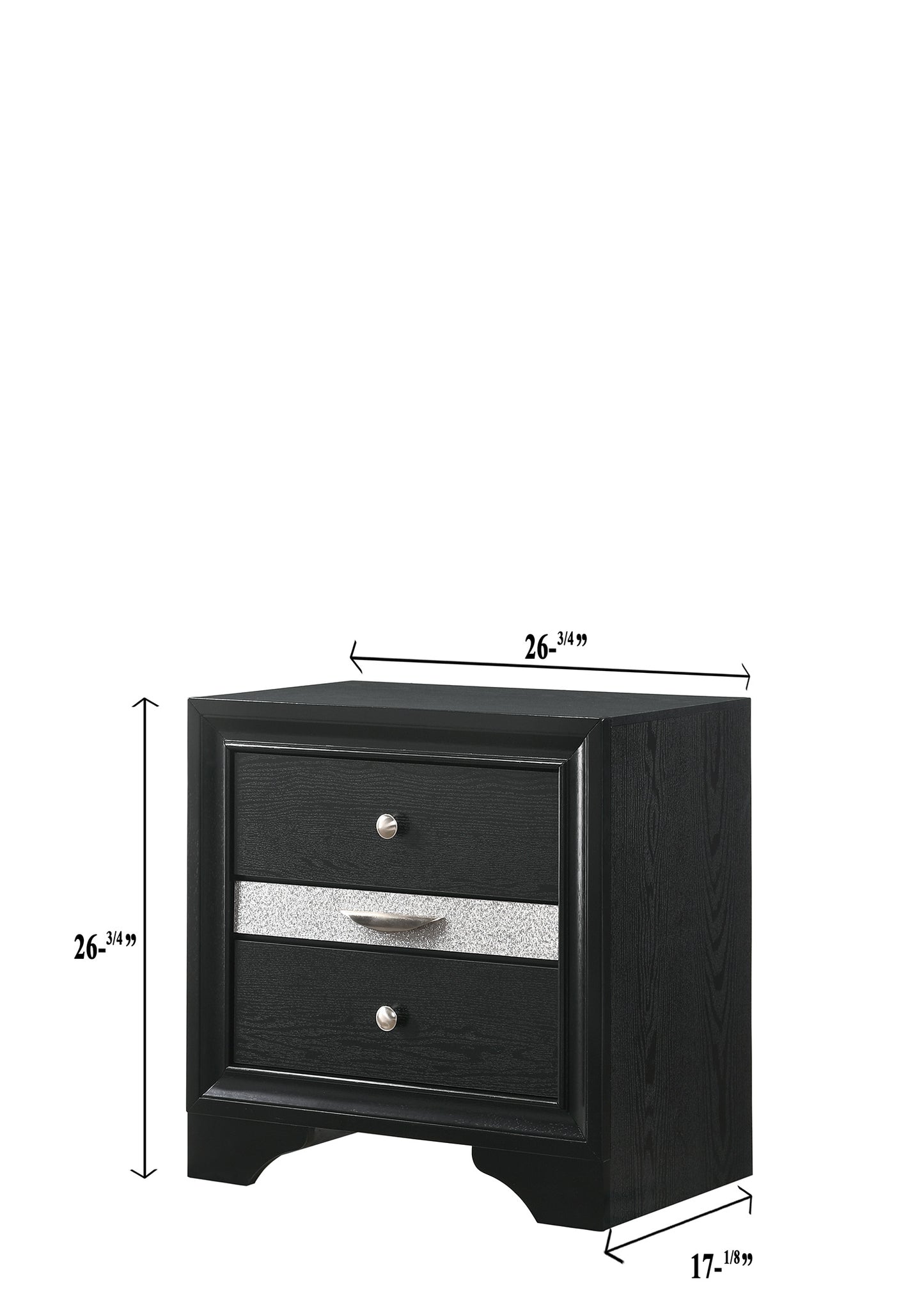 Regata Black Silver Bedroom Collection