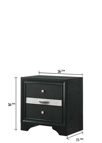 Regata Black Silver Bedroom Collection