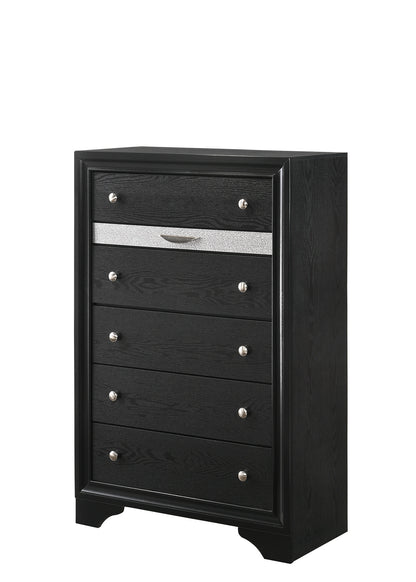 Regata Black Silver Bedroom Collection