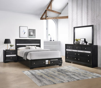 Regata Black Silver Bedroom Collection