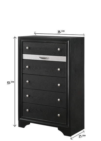 Regata Black Silver Bedroom Collection