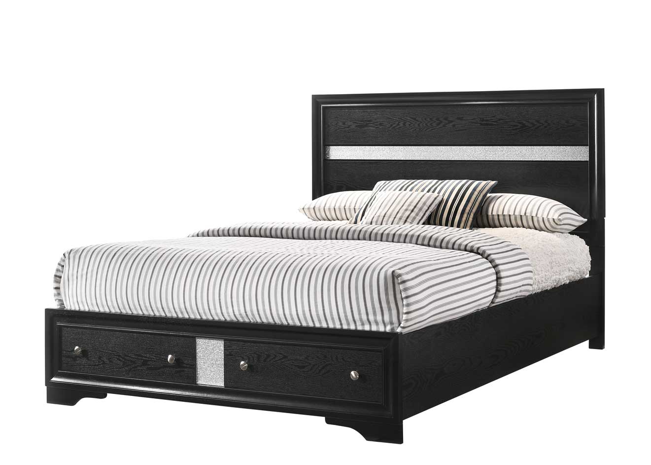 Regata Black Silver Bedroom Collection