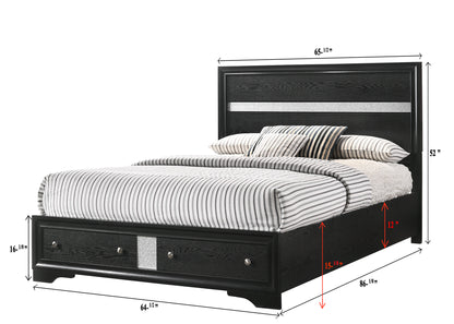 Regata Black Silver Bedroom Collection