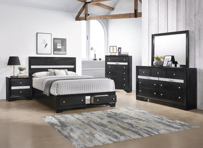 Regata Black Silver Bedroom Collection