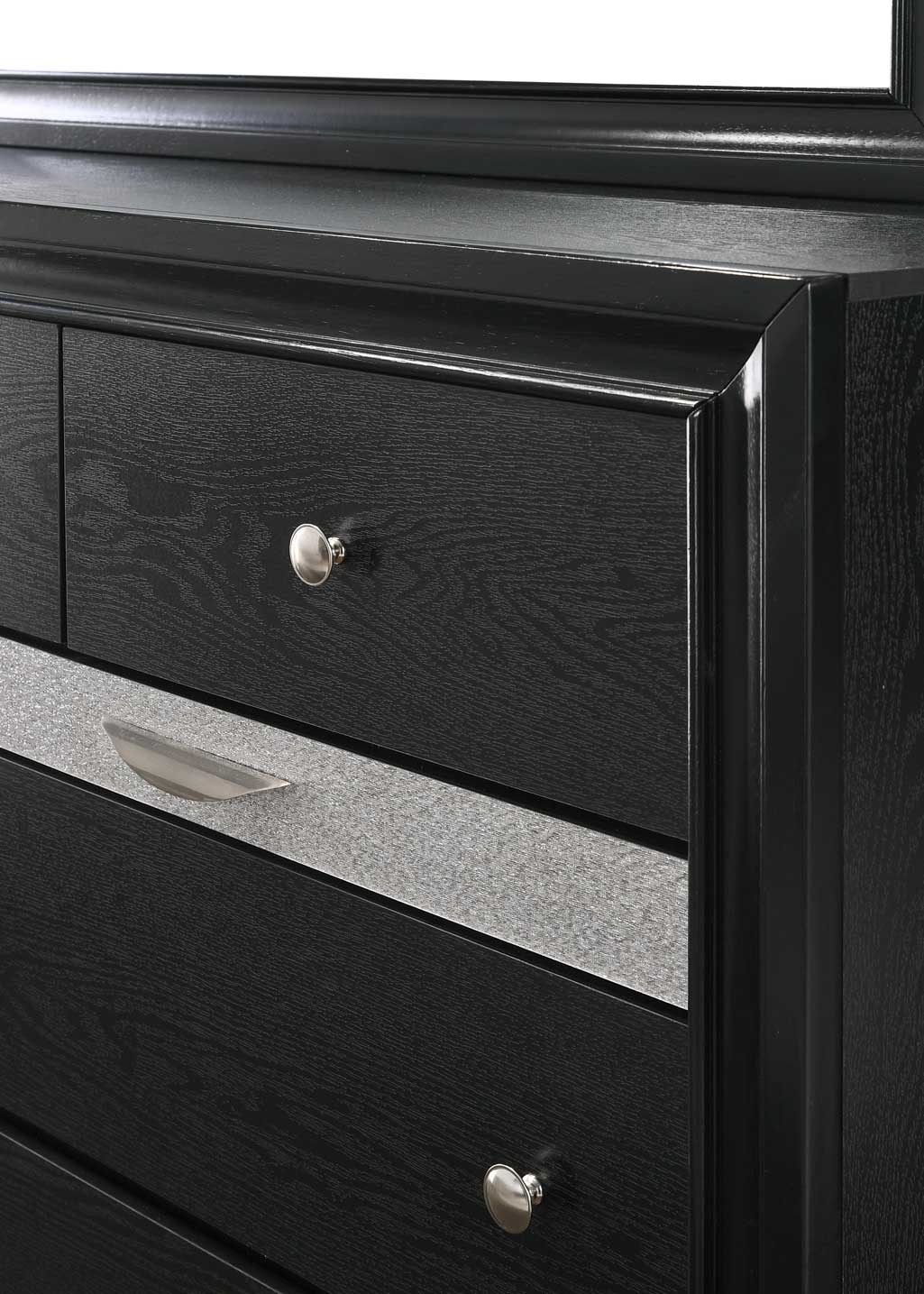Regata Black Silver Bedroom Collection