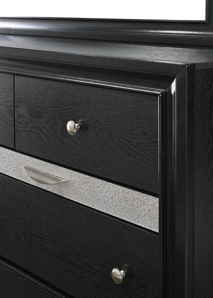 Regata Black Silver Bedroom Collection