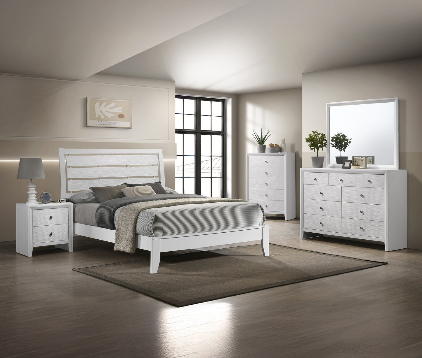 Evan White Bedroom Collection