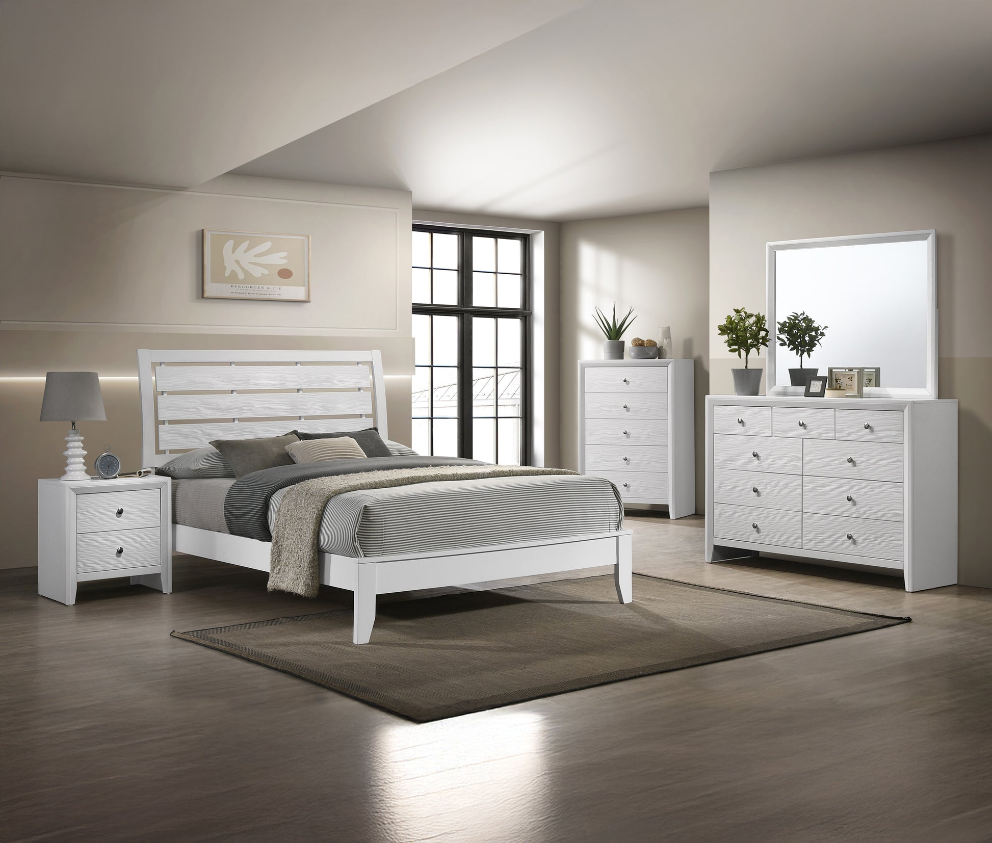 Evan White Bedroom Collection