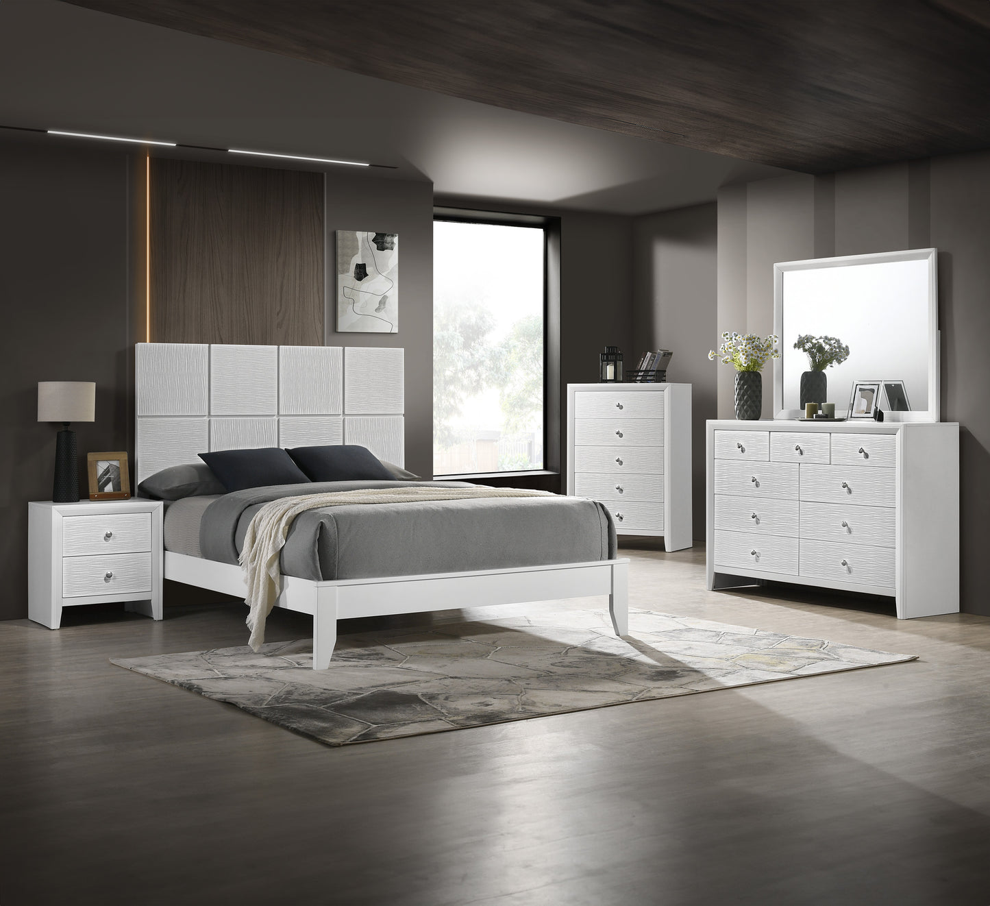 Denker White Bedroom Collection