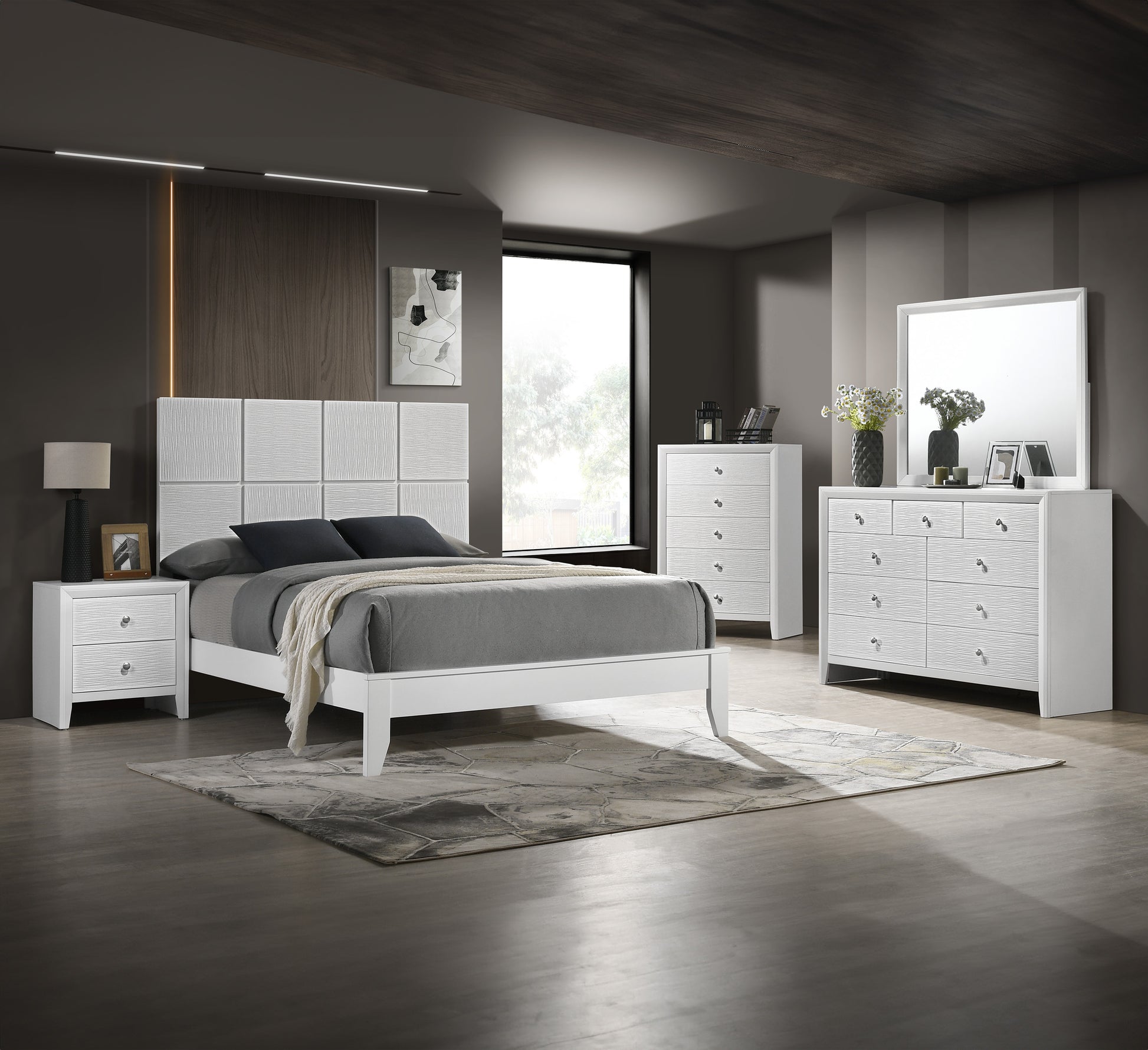 Denker White Bedroom Collection