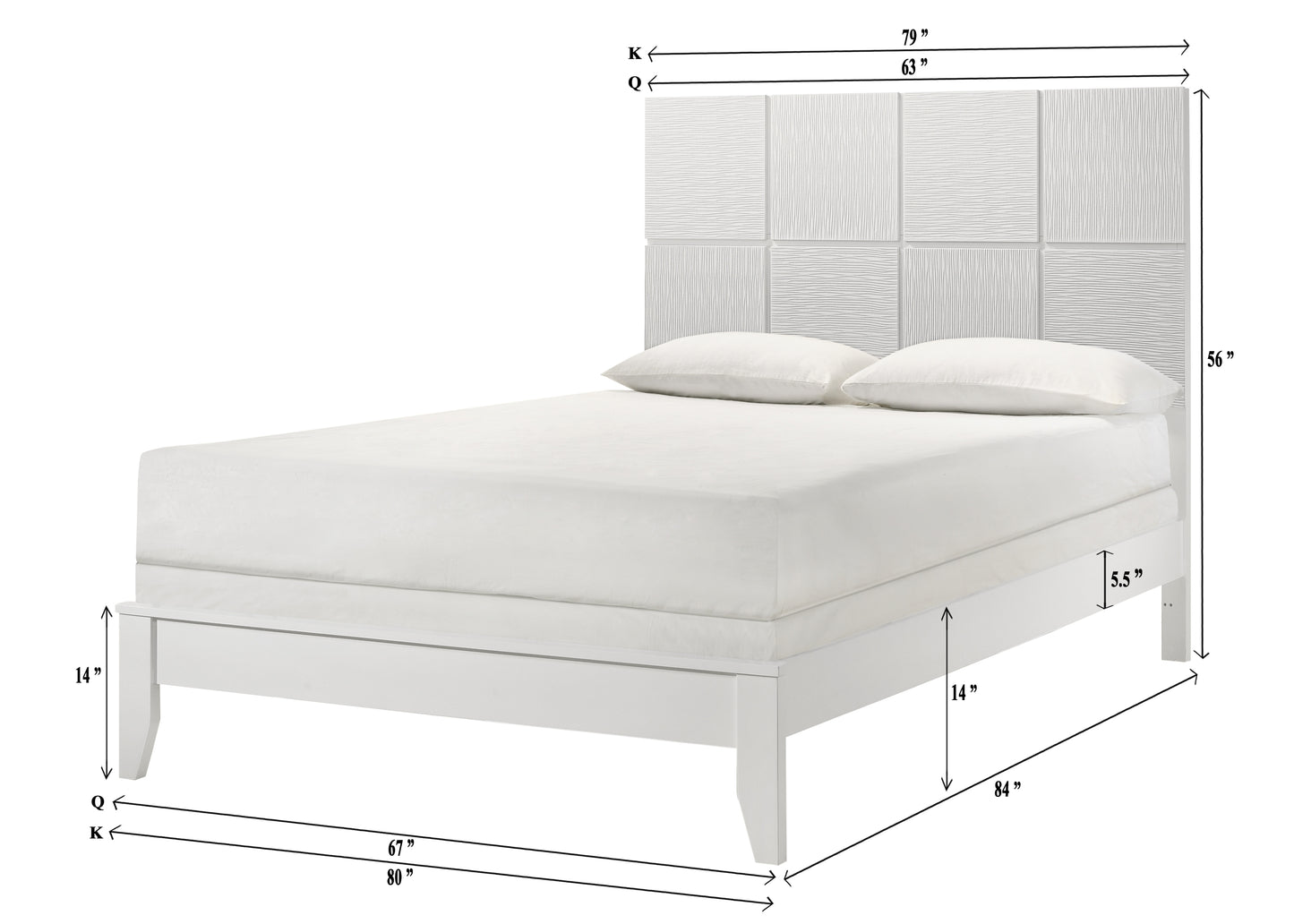 Denker White Bedroom Collection