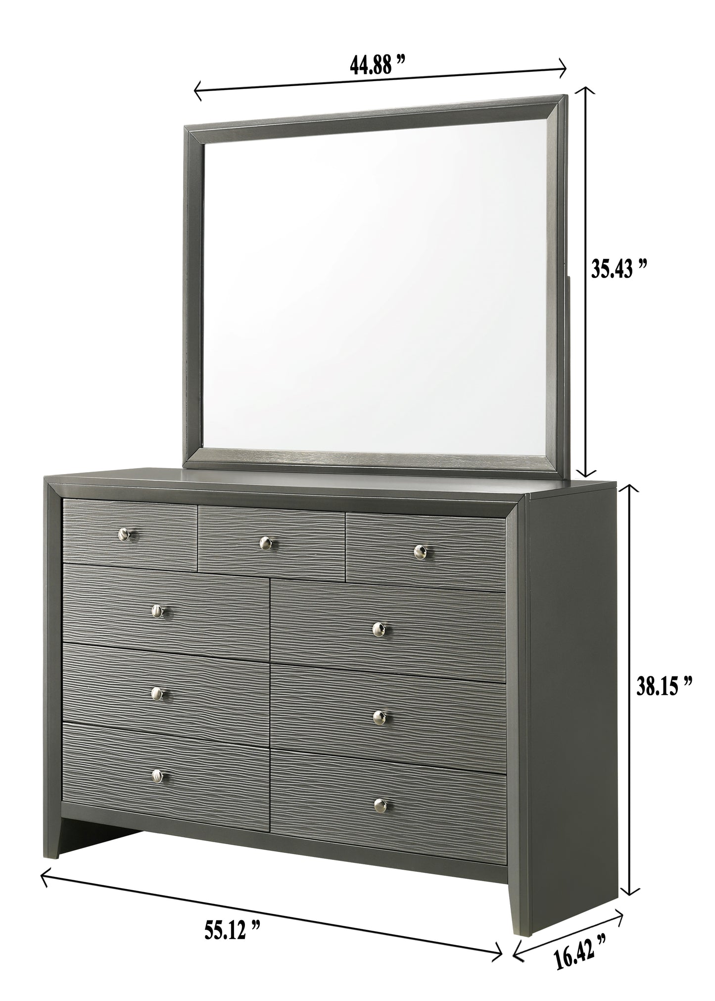 Denker Gun Metal Bedroom Collection