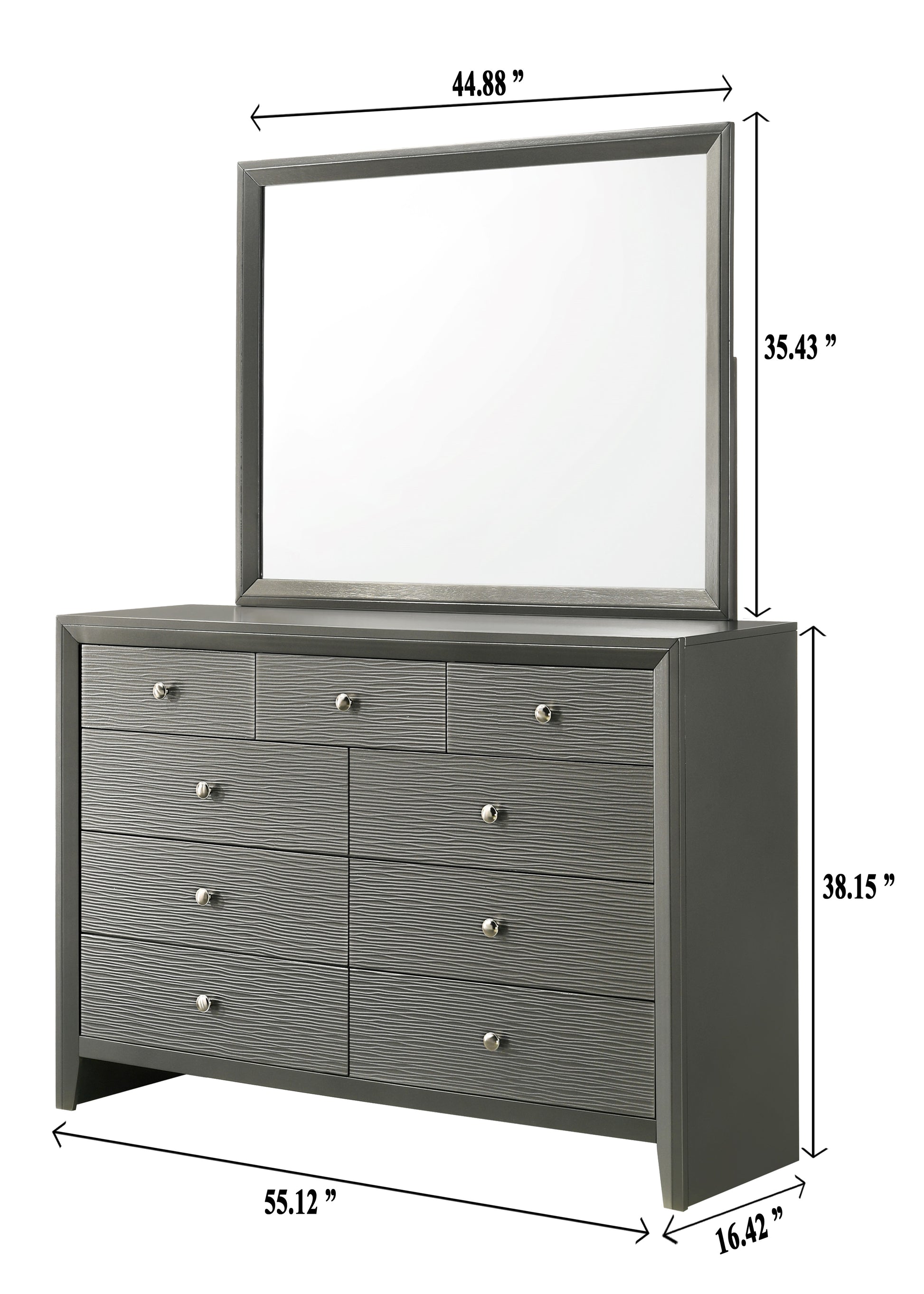 Denker Gun Metal Bedroom Collection
