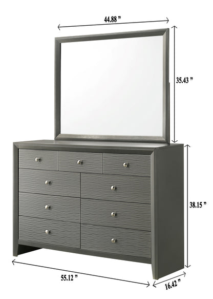 Denker Gun Metal Bedroom Collection