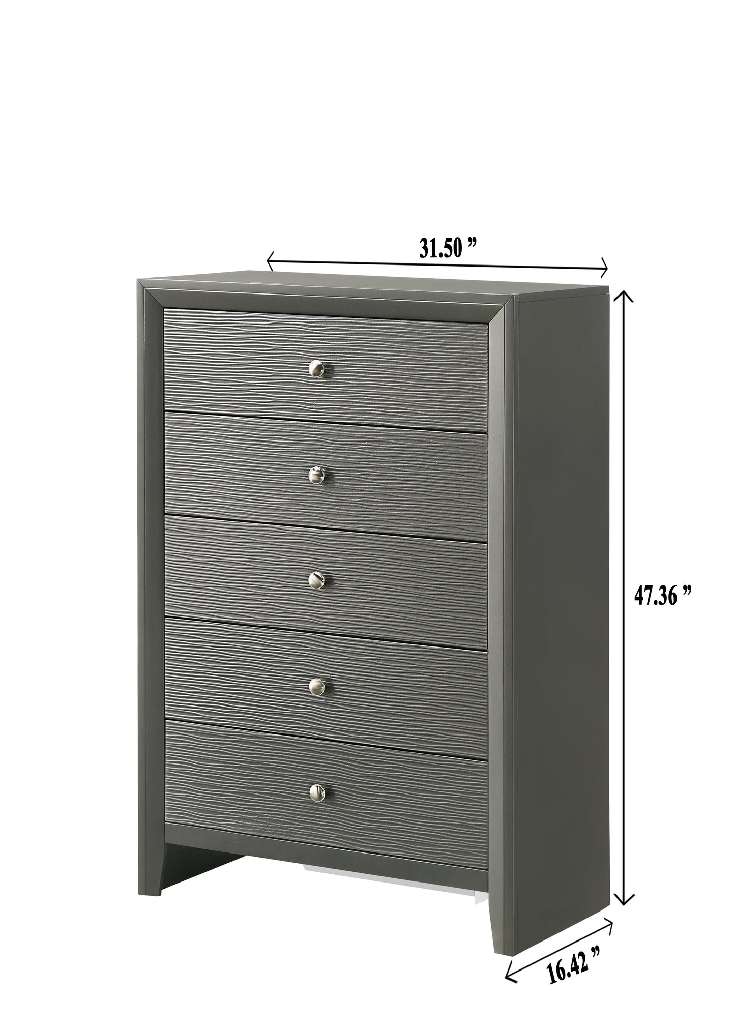 Denker Gun Metal Bedroom Collection