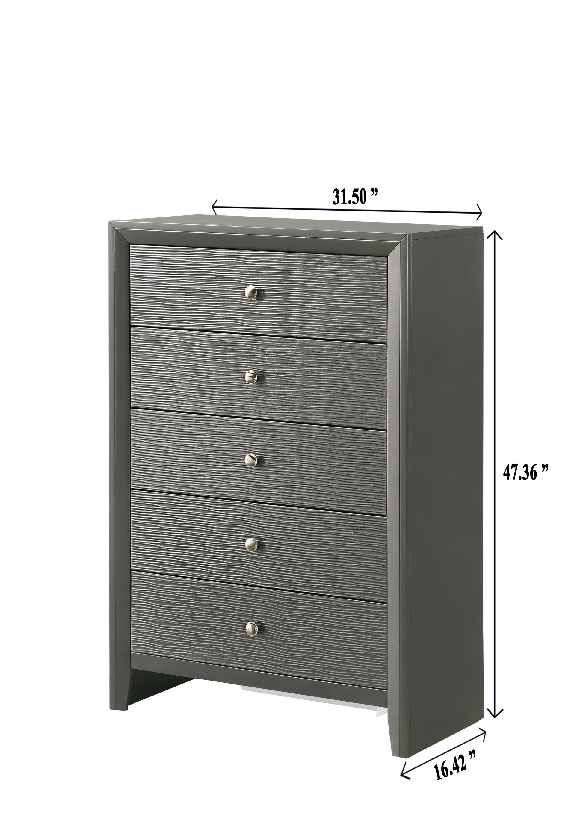 Denker Gun Metal Bedroom Collection