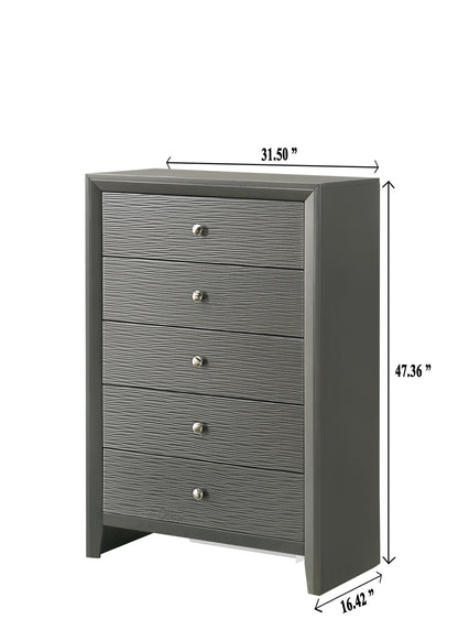 Denker Gun Metal Bedroom Collection
