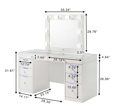 Luxo White Vanity Collection