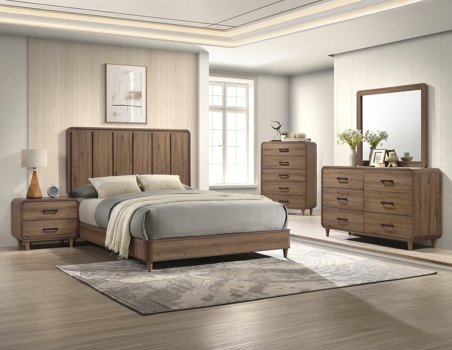 Nyomi Light Brown Bedroom Collection