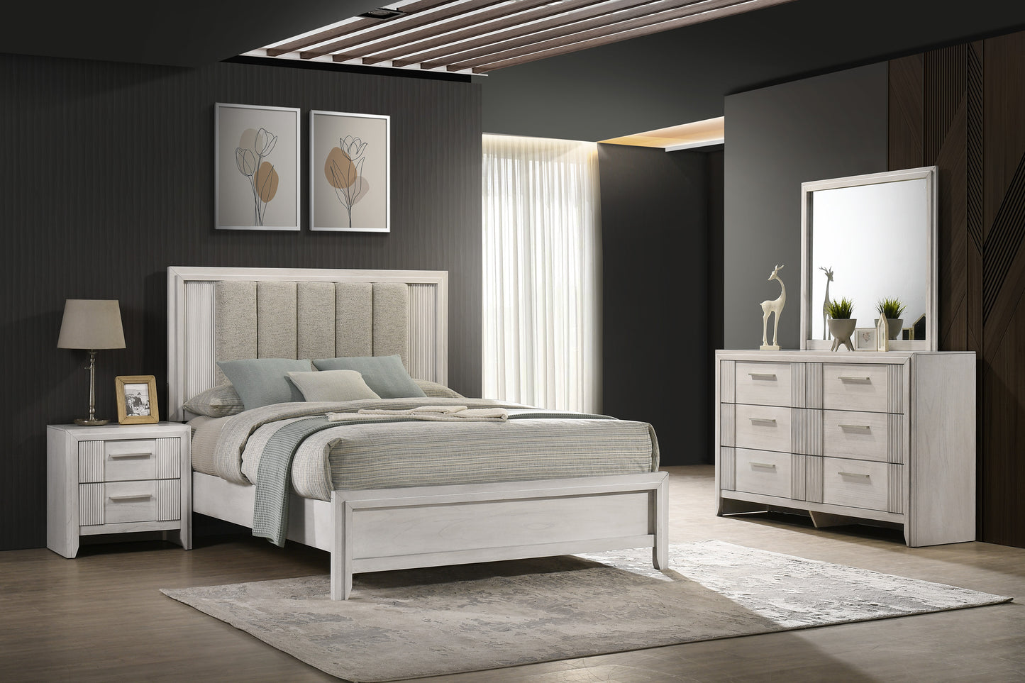 Carlton White Mist Bedroom Collection