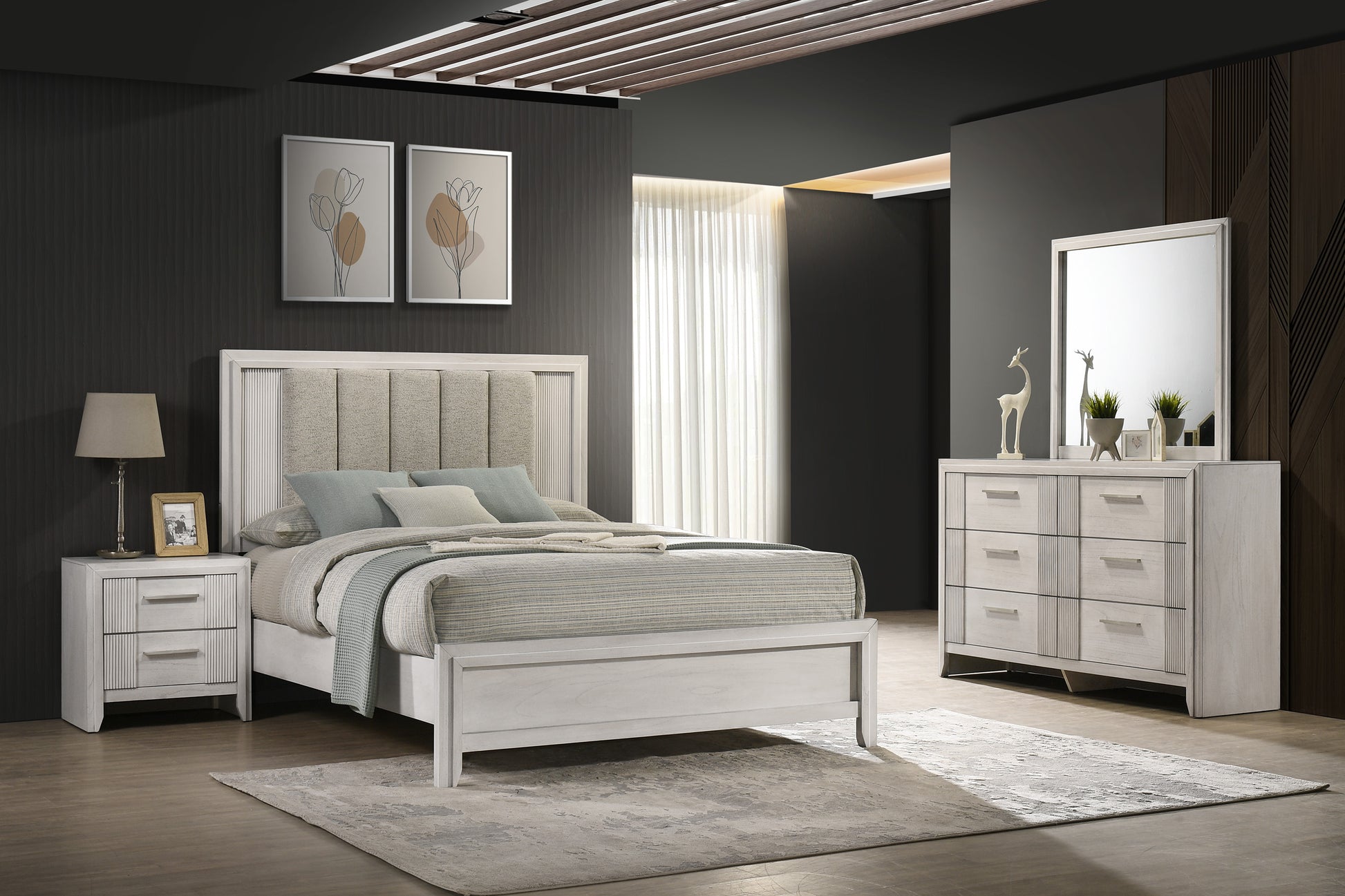 Carlton White Mist Bedroom Collection