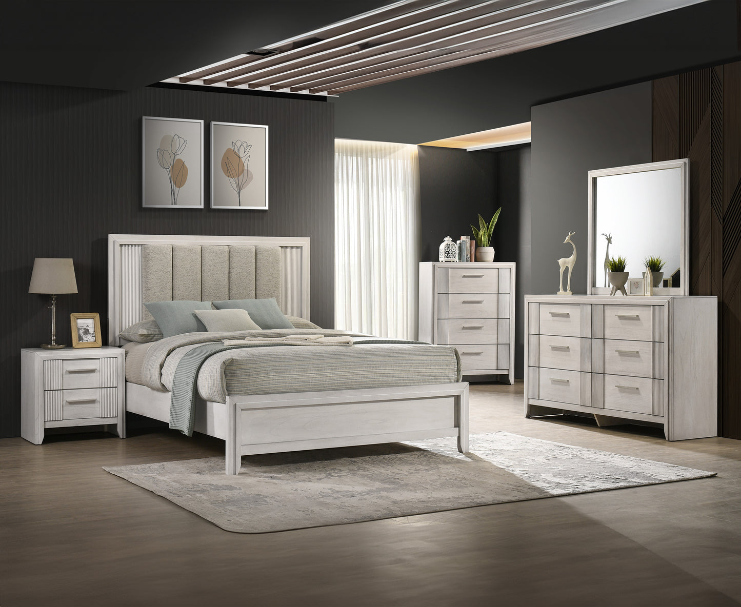 Carlton White Mist Bedroom Collection